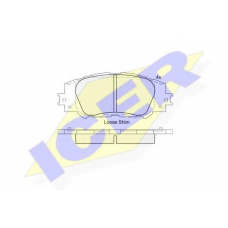 182172 ICER Комплект тормозных колодок, дисковый тормоз