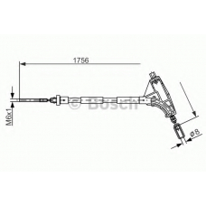 1 987 477 870 BOSCH Трос, стояночная тормозная система