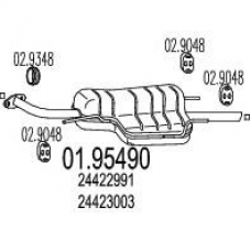 01.95490 MTS Глушитель выхлопных газов конечный