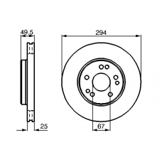 0 986 478 428 BOSCH Тормозной диск