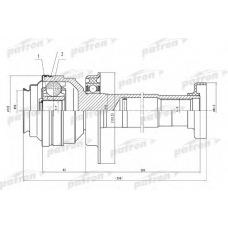 PCV4837 PATRON Шарнирный комплект, приводной вал