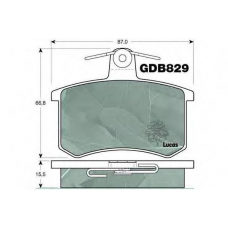 GDB829 TRW Комплект тормозных колодок, дисковый тормоз