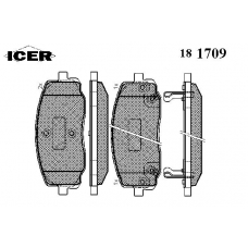181709 ICER Комплект тормозных колодок, дисковый тормоз