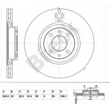 BR 376 VA100 BRECK Тормозной диск