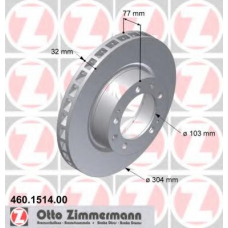 460.1514.00 ZIMMERMANN Тормозной диск