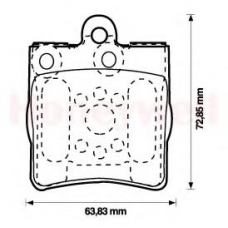 573093J-AS JURID Комплект тормозных колодок, дисковый тормоз