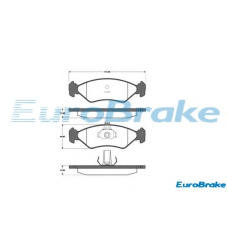 5501222535 EUROBRAKE Комплект тормозных колодок, дисковый тормоз