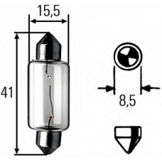 8GM 002 091-261 HELLA Лампа накаливания, фара заднего хода; лампа накали