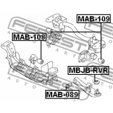 MAB-108 FEBEST Опора, дифференциал