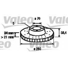 186625 VALEO Тормозной диск