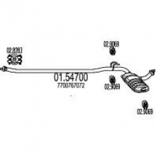 01.54700 MTS Средний глушитель выхлопных газов