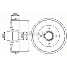 0 986 477 173 BOSCH Тормозной барабан