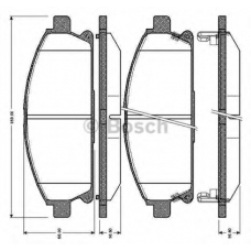 0 986 TB2 775 BOSCH Комплект тормозных колодок, дисковый тормоз