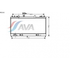 MZ2163 AVA Радиатор, охлаждение двигателя