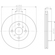 8DD 355 104-861 HELLA PAGID Тормозной диск