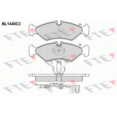 BL1440C2 FTE Комплект тормозных колодок, дисковый тормоз