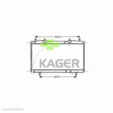 31-0414 KAGER Радиатор, охлаждение двигателя