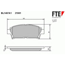 BL1407A1 FTE Комплект тормозных колодок, дисковый тормоз