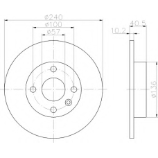 8DD 355 108-251 HELLA Тормозной диск