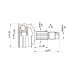 CVJ5064.10 OPEN PARTS Шарнирный комплект, приводной вал