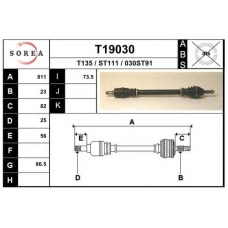 T19030 EAI Приводной вал