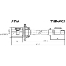 TYIR-AV24 ASVA Шарнирный комплект, приводной вал