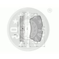 10205 OPTIMAL Комплект тормозных колодок, дисковый тормоз