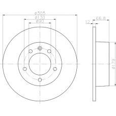 MDC1539 MINTEX Тормозной диск