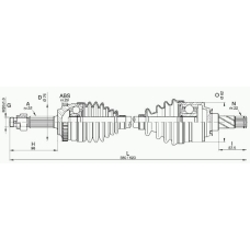 DRS6308.00 OPEN PARTS Приводной вал