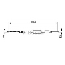 1 987 477 323 BOSCH Трос, стояночная тормозная система