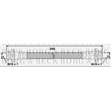 BBH6823 BORG & BECK Тормозной шланг