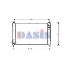 100640N AKS DASIS Радиатор, охлаждение двигателя