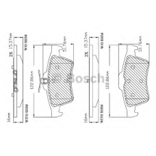 F 03B 150 360 BOSCH Комплект тормозных колодок, дисковый тормоз