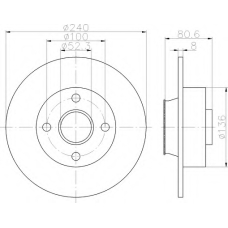 8DD 355 113-481 HELLA Тормозной диск