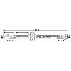 FBH6720 FIRST LINE Тормозной шланг