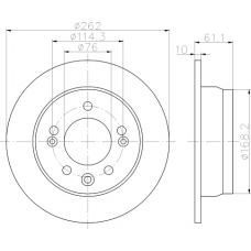 8DD 355 114-031 HELLA PAGID Тормозной диск
