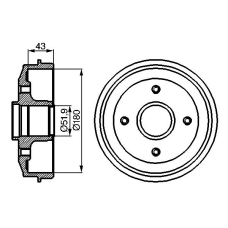 0 986 477 020 BOSCH Тормозной барабан
