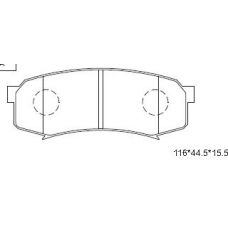 KD2281Y ASIMCO Комплект тормозных колодок, дисковый тормоз