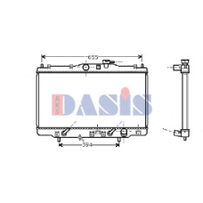 100020N AKS DASIS Радиатор, охлаждение двигателя