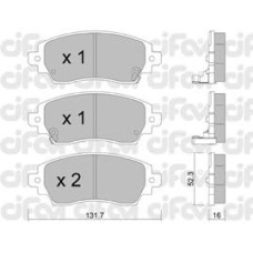 822-750-0 CIFAM Комплект тормозных колодок, дисковый тормоз