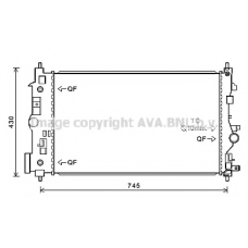 OL2546 AVA Радиатор, охлаждение двигателя