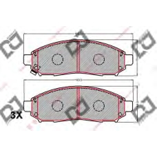 BP2146 DJ PARTS Комплект тормозных колодок, дисковый тормоз