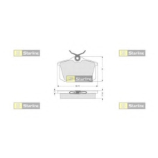 BD S002SP STARLINE Комплект тормозных колодок, дисковый тормоз