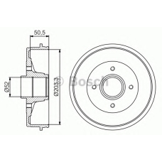 0 986 477 175 BOSCH Тормозной барабан