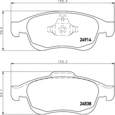 8DB 355 014-791 HELLA PAGID Комплект тормозных колодок, дисковый тормоз