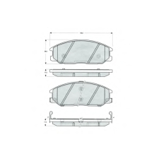 PF1454 PROCODIS FRANCE Комплект тормозных колодок, дисковый тормоз