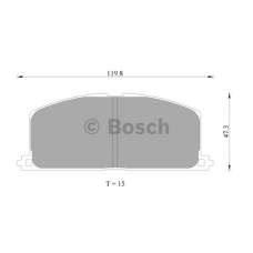 0 986 AB2 001 BOSCH Комплект тормозных колодок, дисковый тормоз