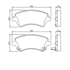 0 986 424 735 BOSCH Комплект тормозных колодок, дисковый тормоз