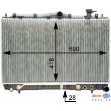 8MK 376 762-221 HELLA Радиатор, охлаждение двигателя