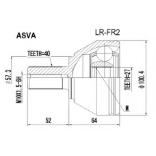 LR-FR2 ASVA Шарнирный комплект, приводной вал